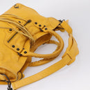 Balenciaga The City Hand Bag Leather 2way Yellow 115748 Auth 208577V-9