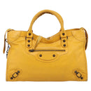 Balenciaga The City Hand Bag Leather 2way Yellow 115748 Auth 208577V-13