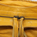 Balenciaga The City Hand Bag Leather 2way Yellow 115748 Auth 208577V-23