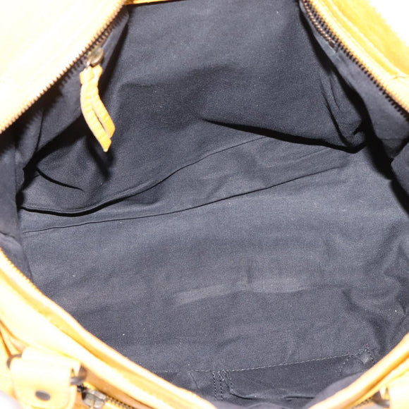 Balenciaga The City Hand Bag Leather 2way Yellow 115748 Auth 208577V