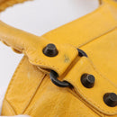 Balenciaga The City Hand Bag Leather 2way Yellow 115748 Auth 208577V-10