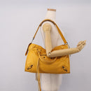 Balenciaga The City Hand Bag Leather 2way Yellow 115748 Auth 208577V-29