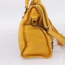 Balenciaga The City Hand Bag Leather 2way Yellow 115748 Auth 208577V-3