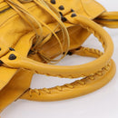 Balenciaga The City Hand Bag Leather 2way Yellow 115748 Auth 208577V-8