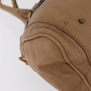 Chloe Paddington Hand Bag Leather Beige Gold Silver Auth 208578V-15