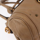 Chloe Paddington Hand Bag Leather Beige Gold Silver Auth 208578V-17