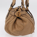 Chloe Paddington Hand Bag Leather Beige Gold Silver Auth 208578V-5