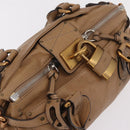 Chloe Paddington Hand Bag Leather Beige Gold Silver Auth 208578V-7