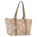 FENDI Zucchino Canvas Tote Bag Multicolor Gold 8BH215 Auth 208580V-1