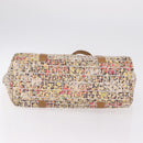 FENDI Zucchino Canvas Tote Bag Multicolor Gold 8BH215 Auth 208580V-11