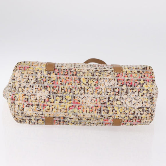 FENDI Zucchino Canvas Tote Bag Multicolor Gold 8BH215 Auth 208580V