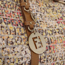 FENDI Zucchino Canvas Tote Bag Multicolor Gold 8BH215 Auth 208580V-17