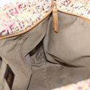 FENDI Zucchino Canvas Tote Bag Multicolor Gold 8BH215 Auth 208580V-21