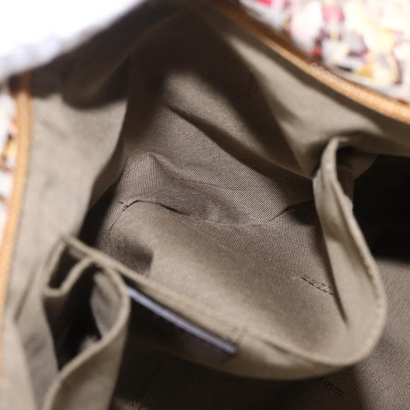 FENDI Zucchino Canvas Tote Bag Multicolor Gold 8BH215 Auth 208580V