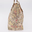 FENDI Zucchino Canvas Tote Bag Multicolor Gold 8BH215 Auth 208580V-4