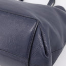 Miu Miu Tote Bag Leather 2way Navy Gold Auth 208583V-9