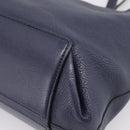 Miu Miu Tote Bag Leather 2way Navy Gold Auth 208583V-15