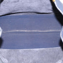 Miu Miu Tote Bag Leather 2way Navy Gold Auth 208583V-10