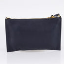 Miu Miu Tote Bag Leather 2way Navy Gold Auth 208583V-22