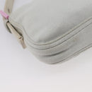 FENDI Mamma Baguette Shoulder Bag Canvas Gray Silver Auth 208585V-13