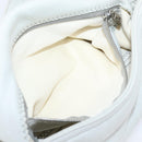 FENDI Mamma Baguette Shoulder Bag Canvas Gray Silver Auth 208585V-23