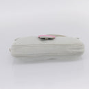 FENDI Mamma Baguette Shoulder Bag Canvas Gray Silver Auth 208585V-9