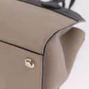 LOUIS VUITTON City Steamer MM Hand Bag Leather Black Beige LV Auth 208594M-13