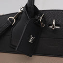 LOUIS VUITTON City Steamer MM Hand Bag Leather Black Beige LV Auth 208594M-16