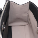 LOUIS VUITTON City Steamer MM Hand Bag Leather Black Beige LV Auth 208594M-21