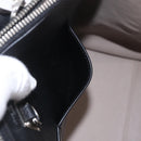 LOUIS VUITTON City Steamer MM Hand Bag Leather Black Beige LV Auth 208594M-26