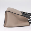 LOUIS VUITTON City Steamer MM Hand Bag Leather Black Beige LV Auth 208594M-4