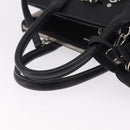 LOUIS VUITTON City Steamer MM Hand Bag Leather Black Beige LV Auth 208594M-7