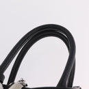 LOUIS VUITTON City Steamer MM Hand Bag Leather Black Beige LV Auth 208594M-8