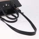 LOUIS VUITTON City Steamer MM Hand Bag Leather Black Beige LV Auth 208594M-9
