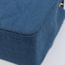 CHANEL Matelasse Chain Shoulder Bag Canvas Blue Gold CC Auth 208596SAM-13