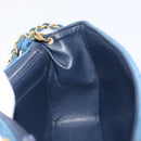 CHANEL Matelasse Chain Shoulder Bag Canvas Blue Gold CC Auth 208596SAM-21