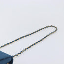 CHANEL Matelasse Chain Shoulder Bag Canvas Blue Gold CC Auth 208596SAM-8