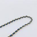 CHANEL Matelasse Chain Shoulder Bag Canvas Blue Gold CC Auth 208596SAM-9