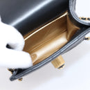 CHANEL Matelasse Shoulder Bag Calf Skin Black Champagne Gold CC Auth 208597SM-9