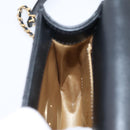 CHANEL Matelasse Shoulder Bag Calf Skin Black Champagne Gold CC Auth 208597SM-25