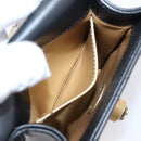 CHANEL Matelasse Shoulder Bag Calf Skin Black Champagne Gold CC Auth 208597SM-26