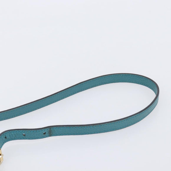 GUCCI Hand Bag Leather 2way Blue Gold 449659 Auth 208598A