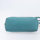 GUCCI Hand Bag Leather 2way Blue Gold 449659 Auth 208598A-13