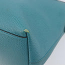 GUCCI Hand Bag Leather 2way Blue Gold 449659 Auth 208598A-14