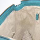 GUCCI Hand Bag Leather 2way Blue Gold 449659 Auth 208598A-25