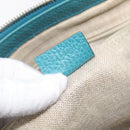 GUCCI Hand Bag Leather 2way Blue Gold 449659 Auth 208598A-28