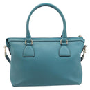 GUCCI Hand Bag Leather 2way Blue Gold 449659 Auth 208598A-3
