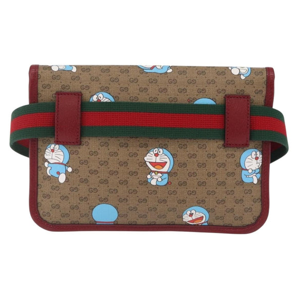 GUCCI Micro GG Supreme Doraemon Fujiko-Pro Waist PVC Beige 647817 Auth 208599M