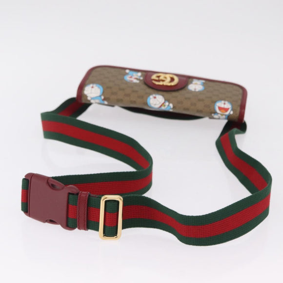 GUCCI Micro GG Supreme Doraemon Fujiko-Pro Waist PVC Beige 647817 Auth 208599M