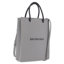 Balenciaga Hand Bag Leather 2way Gray Silver 693805 Auth 208600V-1